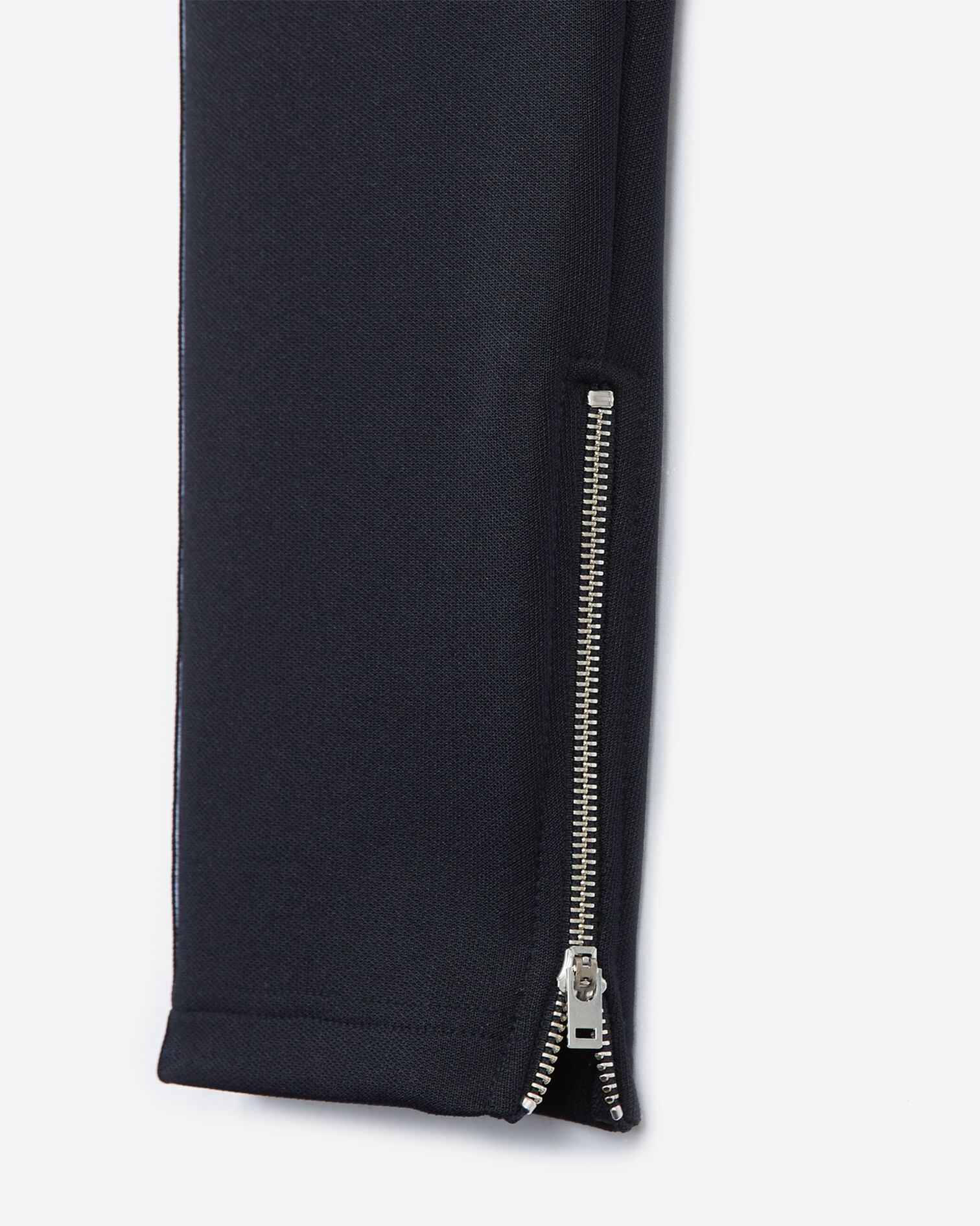 Skinny navy blue joggers with red band, logo and zip, NAVY, hi-res image number null