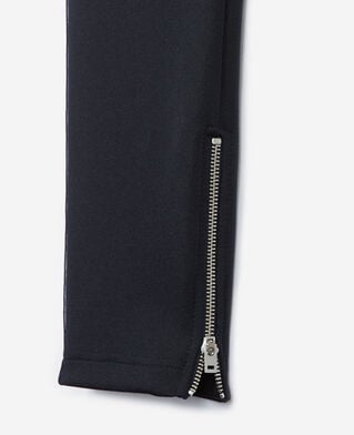 The Kooples H NAVY skinny navy blue joggers with red band, logo and zip