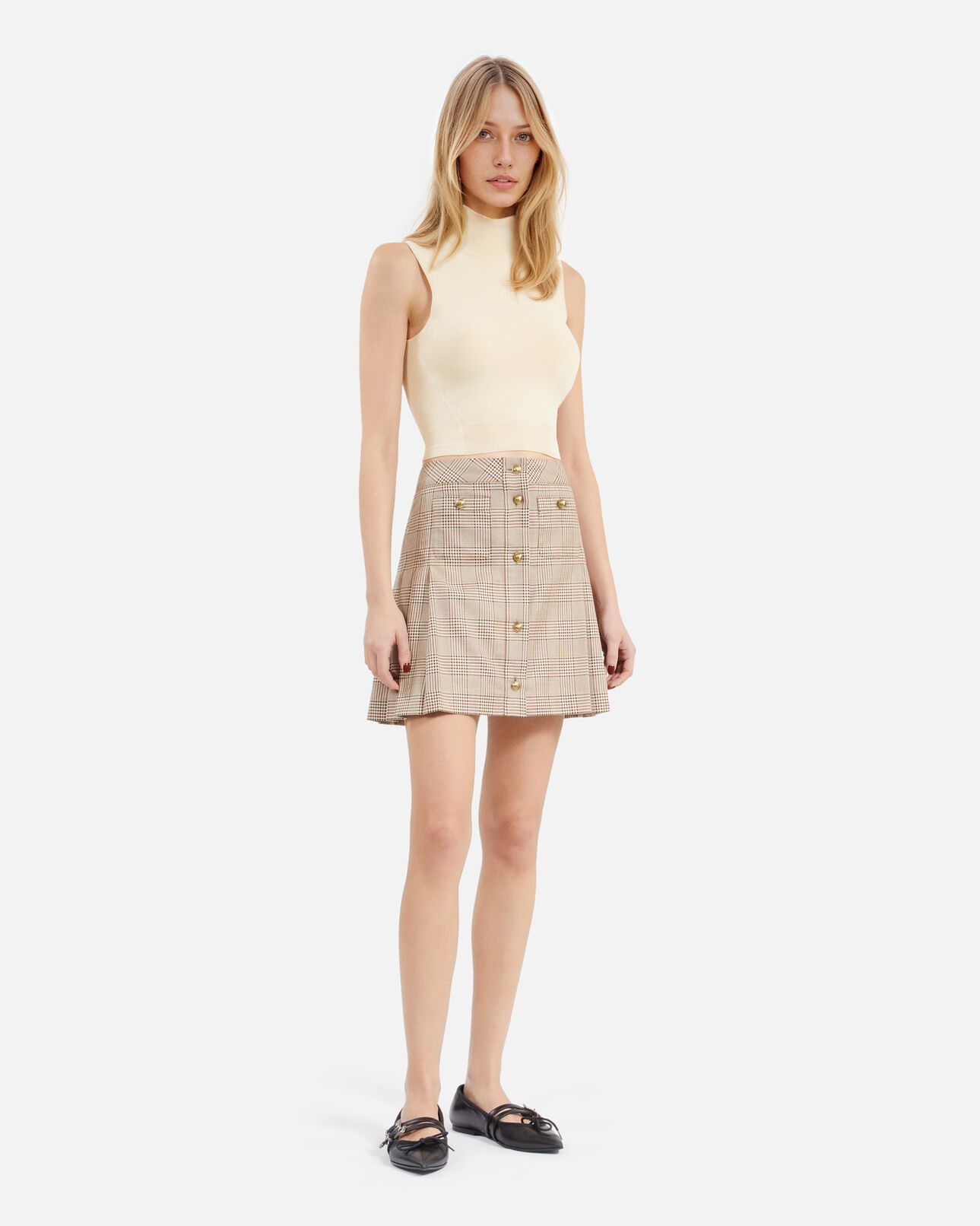 The Kooples FEMME BEIGE TAUPE top en maille beige