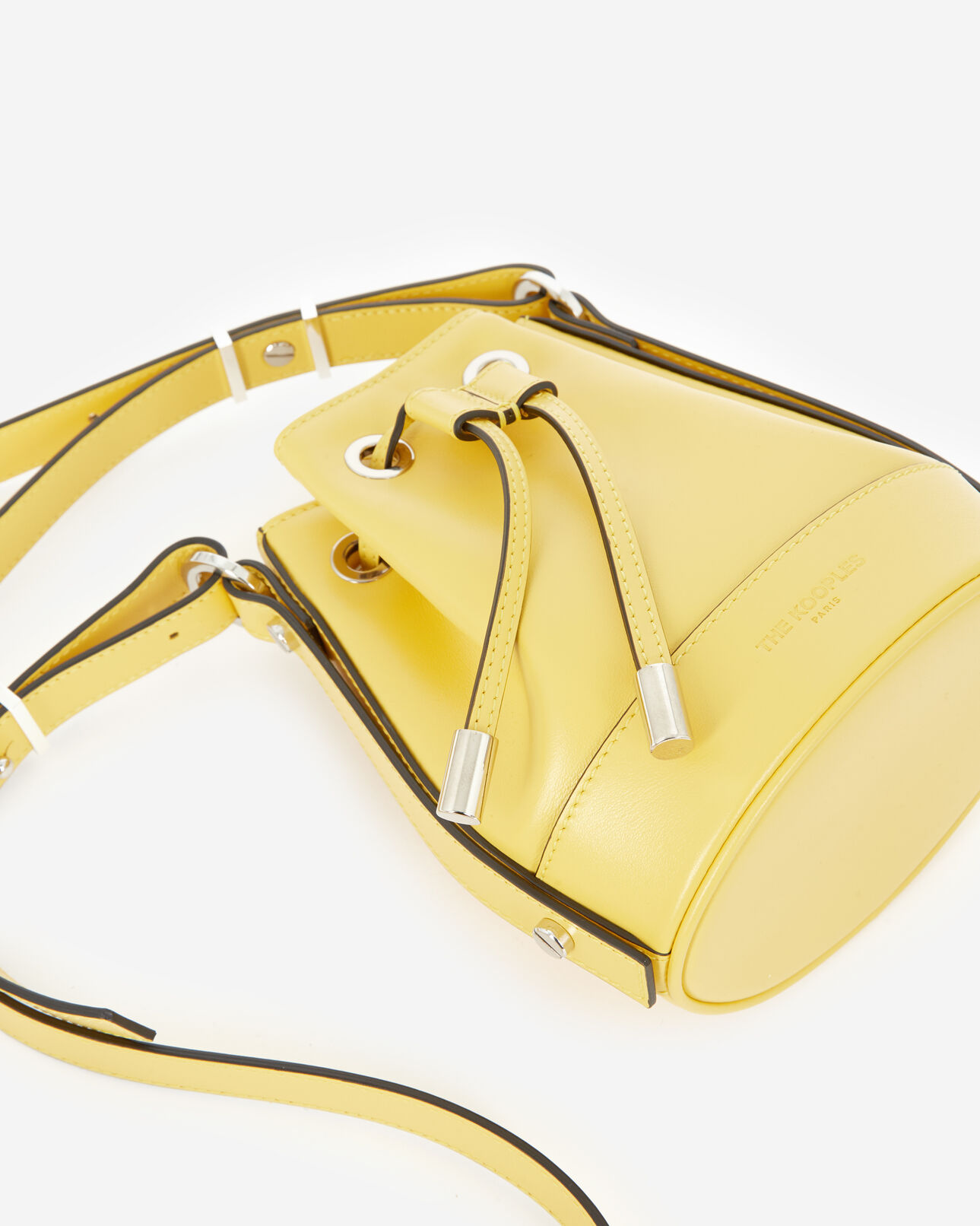 The Kooples WOMEN BRIGHT YELLOW small tina bag in smooth yellow leather