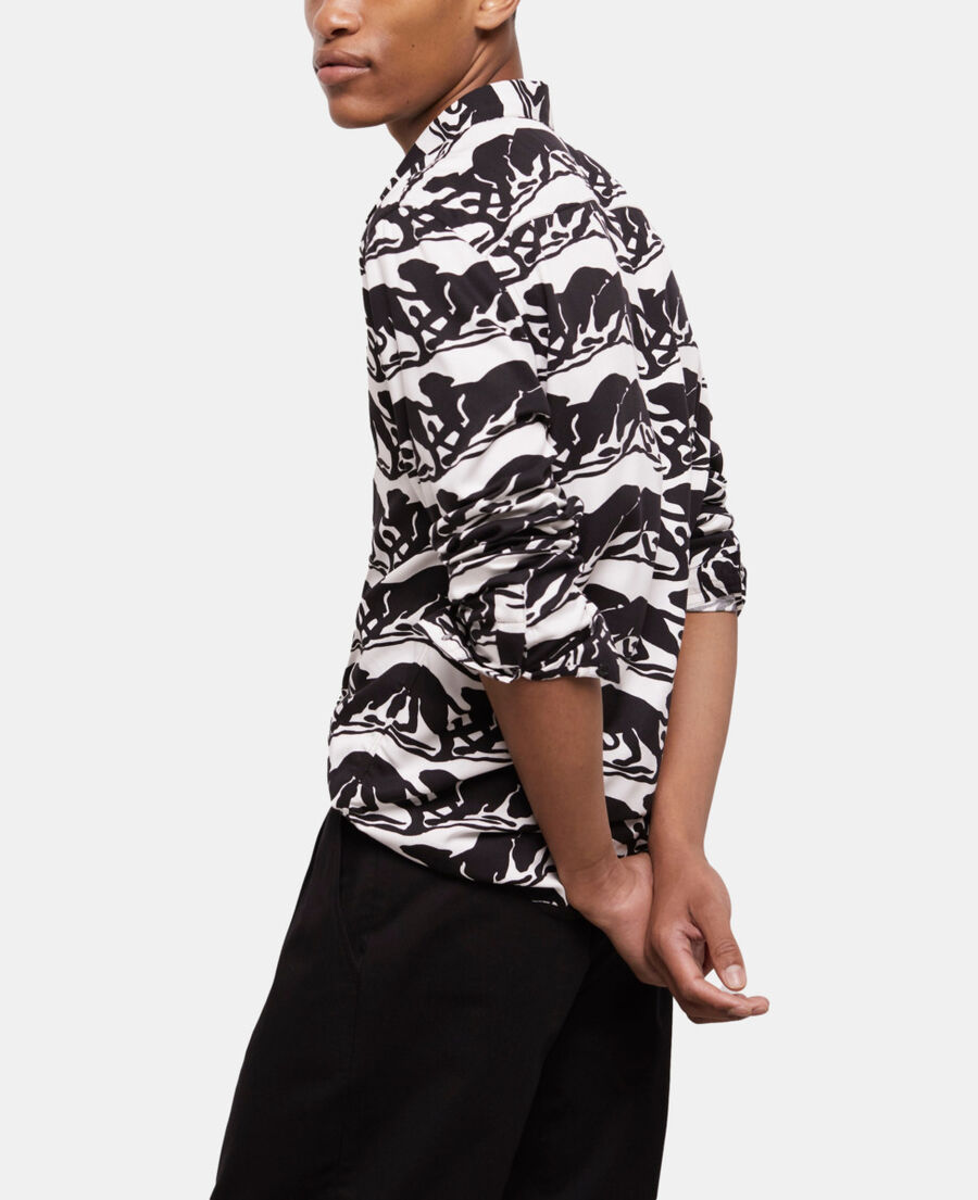 The Kooples HERREN BLACK / WHITE bedrucktes hemd