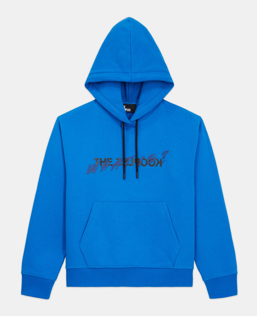The Kooples DAMEN INK BLUE blaues sweatshirt mit "what is"-schriftzug