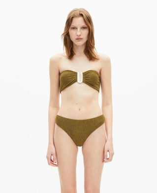 The Kooples DAMEN KAKI das khakifarbene bandeau-bikinioberteil von kooples x luz