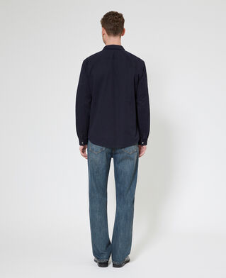 The Kooples HOMBRE NAVY camisa azul marino con cuello de traje