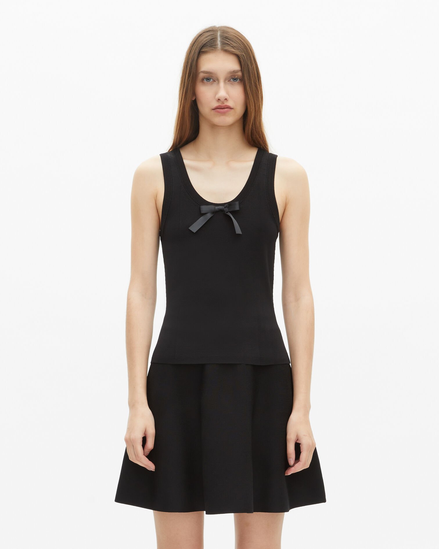 Schwarzes Strickoberteil, BLACK, hi-res image number null