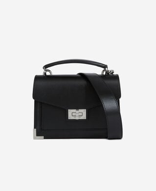 The Kooples FEMME BLACK BRUT sac emily small en cuir noir