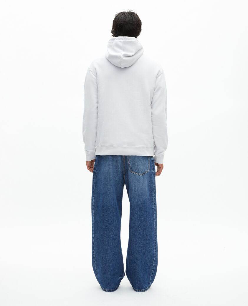 The Kooples HOMME LIGHT GREY sweatshirt &agrave; capuche avec s&eacute;rigraphie gris