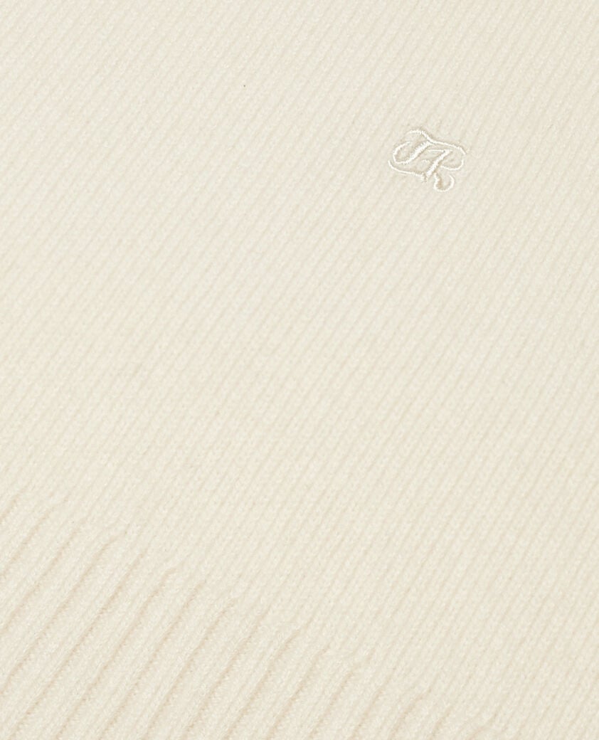 The Kooples WOMEN ECRU ecru cashmere stand-up collar sweater