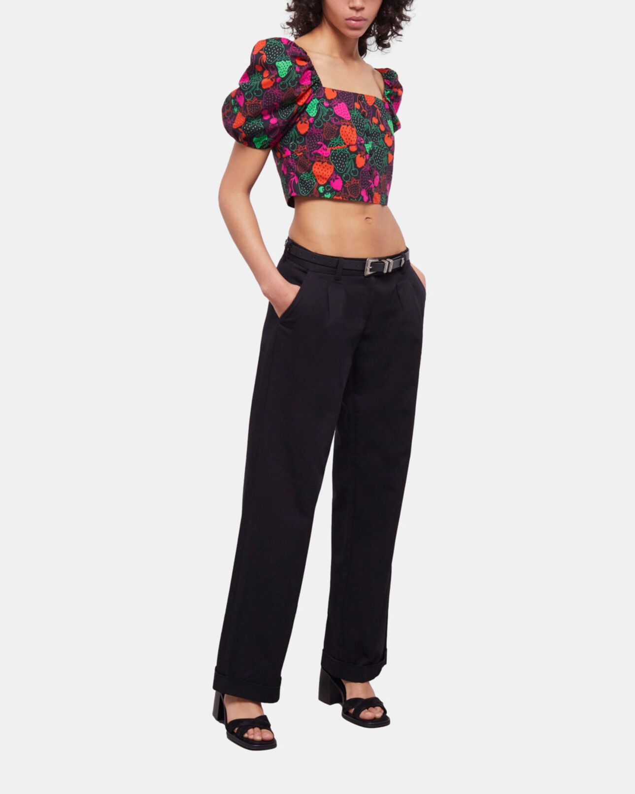 The Kooples FEMME MULTICOLOR top court à motifs