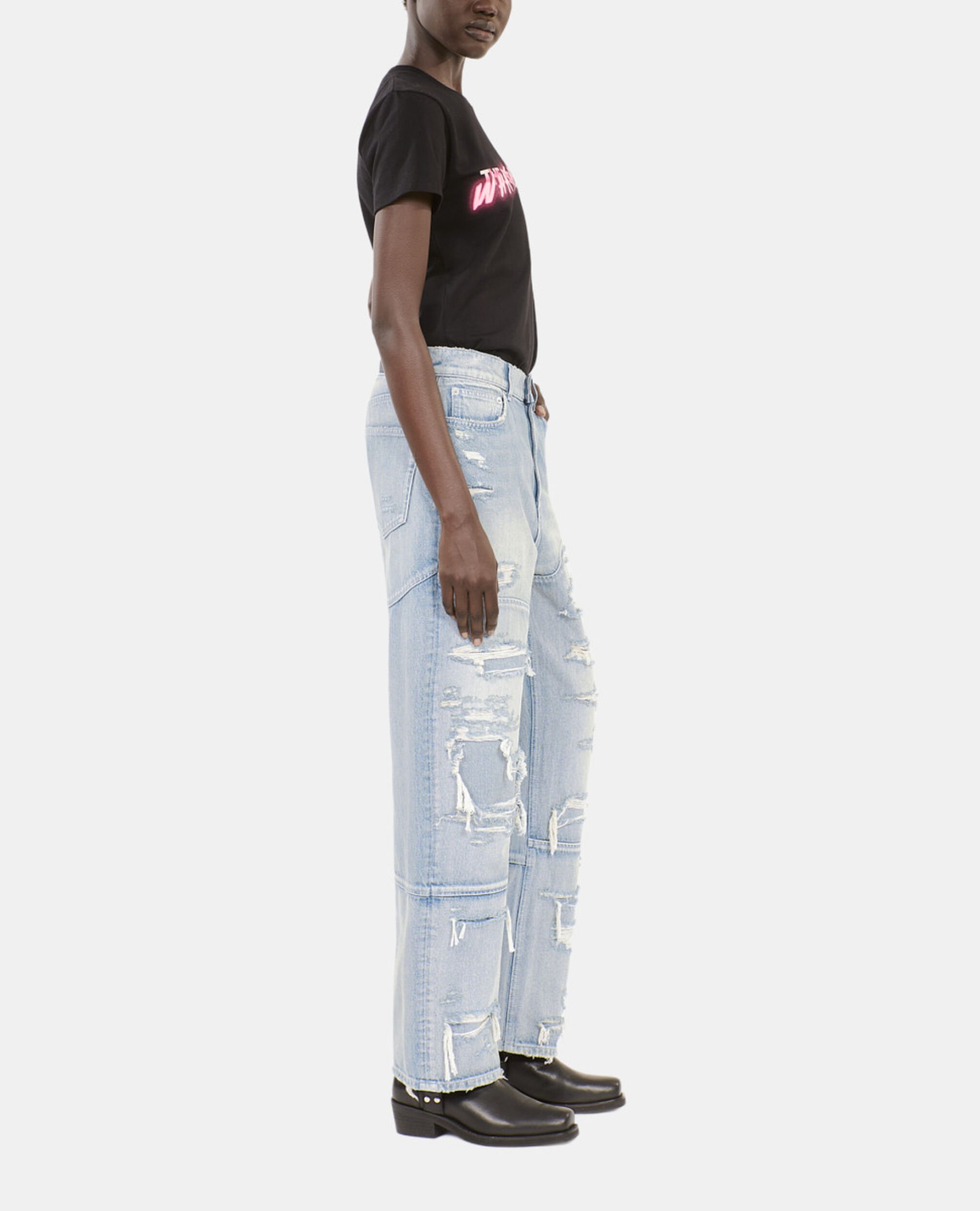 Jean boyfriend bleu clair, USED RAPIECE, hi-res image number null