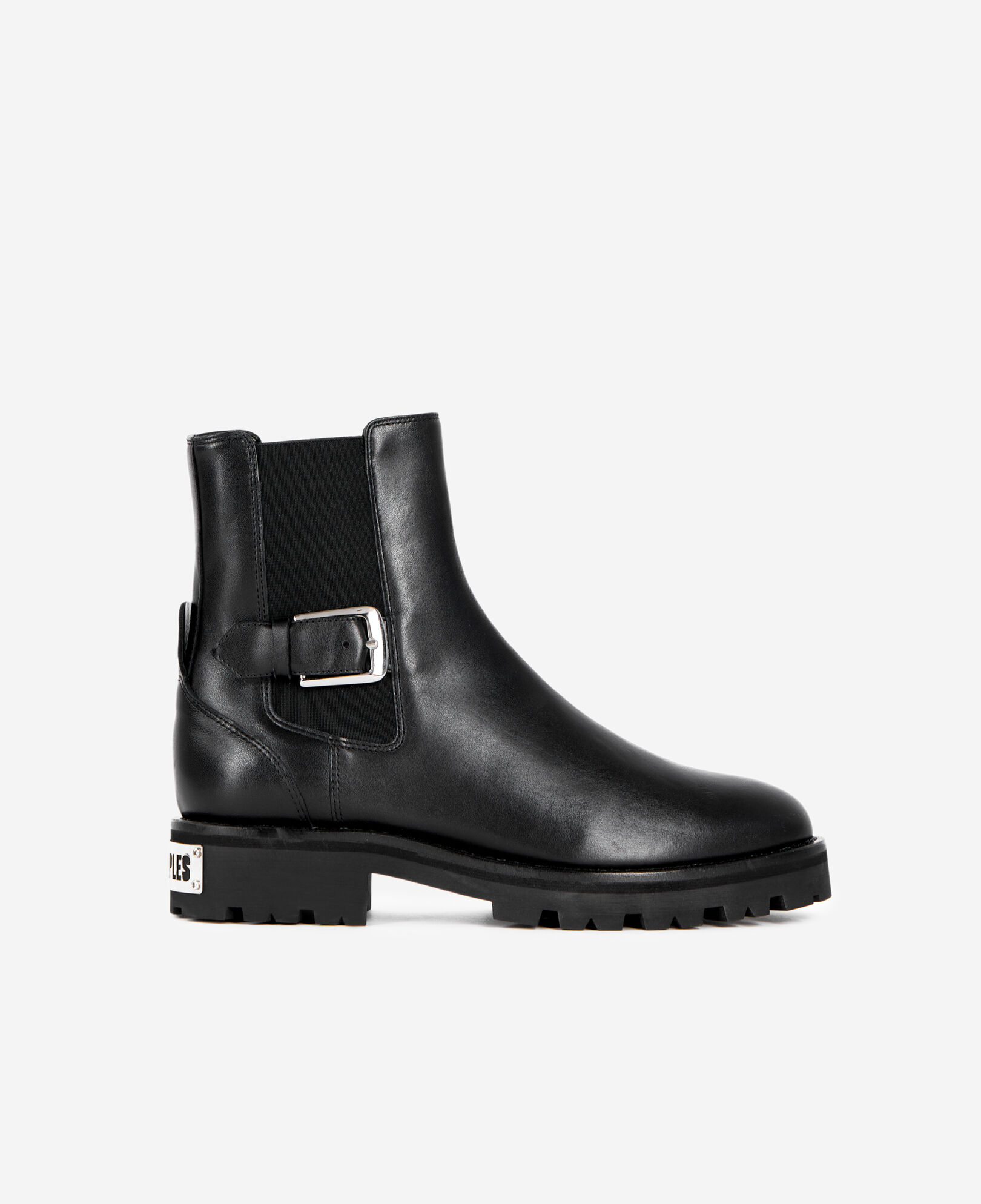 The Kooples FEMME BLACK bottines chelsea en cuir noir