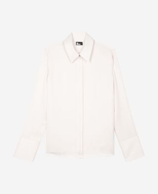 The Kooples F WHITE ecru satin shirt