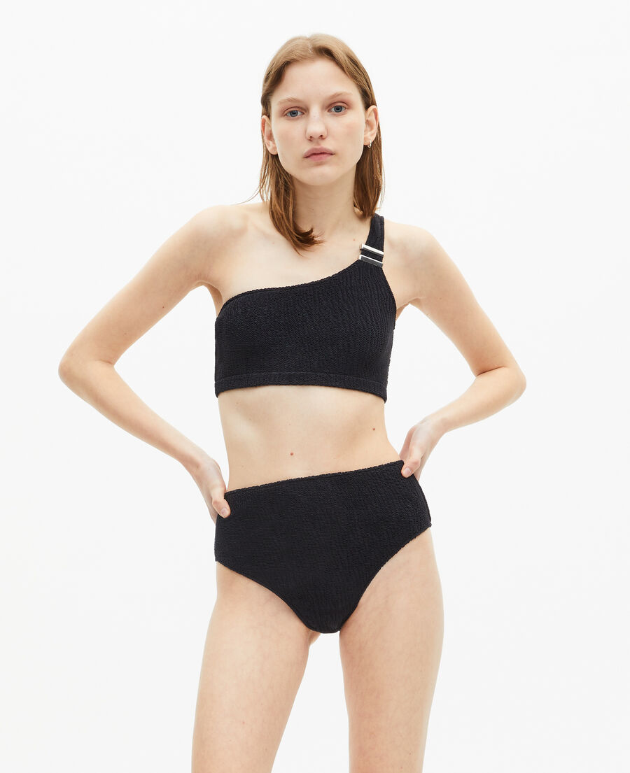The Kooples F BLACK the kooples x luz asymmetric swimming costume top black