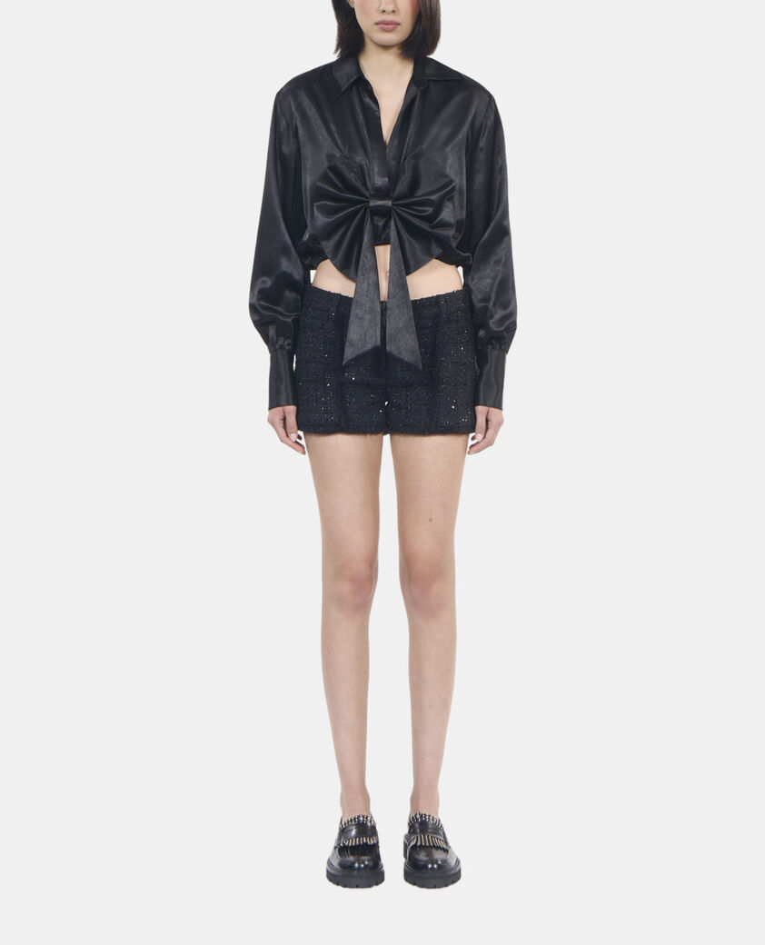 The Kooples MUJER BLACK top lazo negro