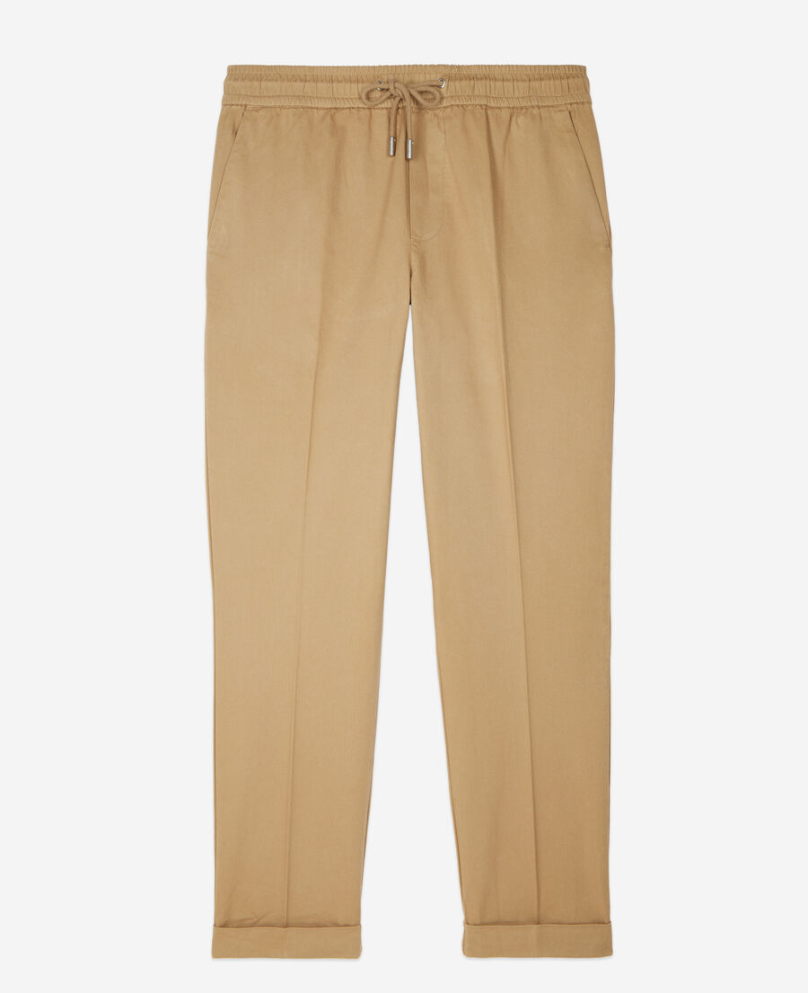 camel cotton trousers