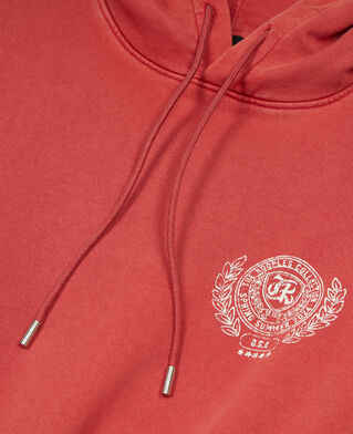 The Kooples MEN RED BRIQUE red sweatshirt with blazon serigraphy