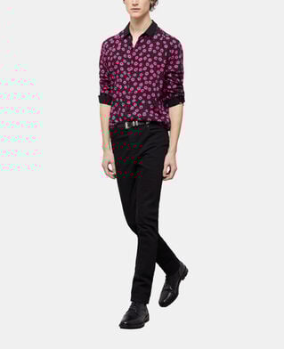 The Kooples HOMME BLACK / PINK chemise col classique imprimée