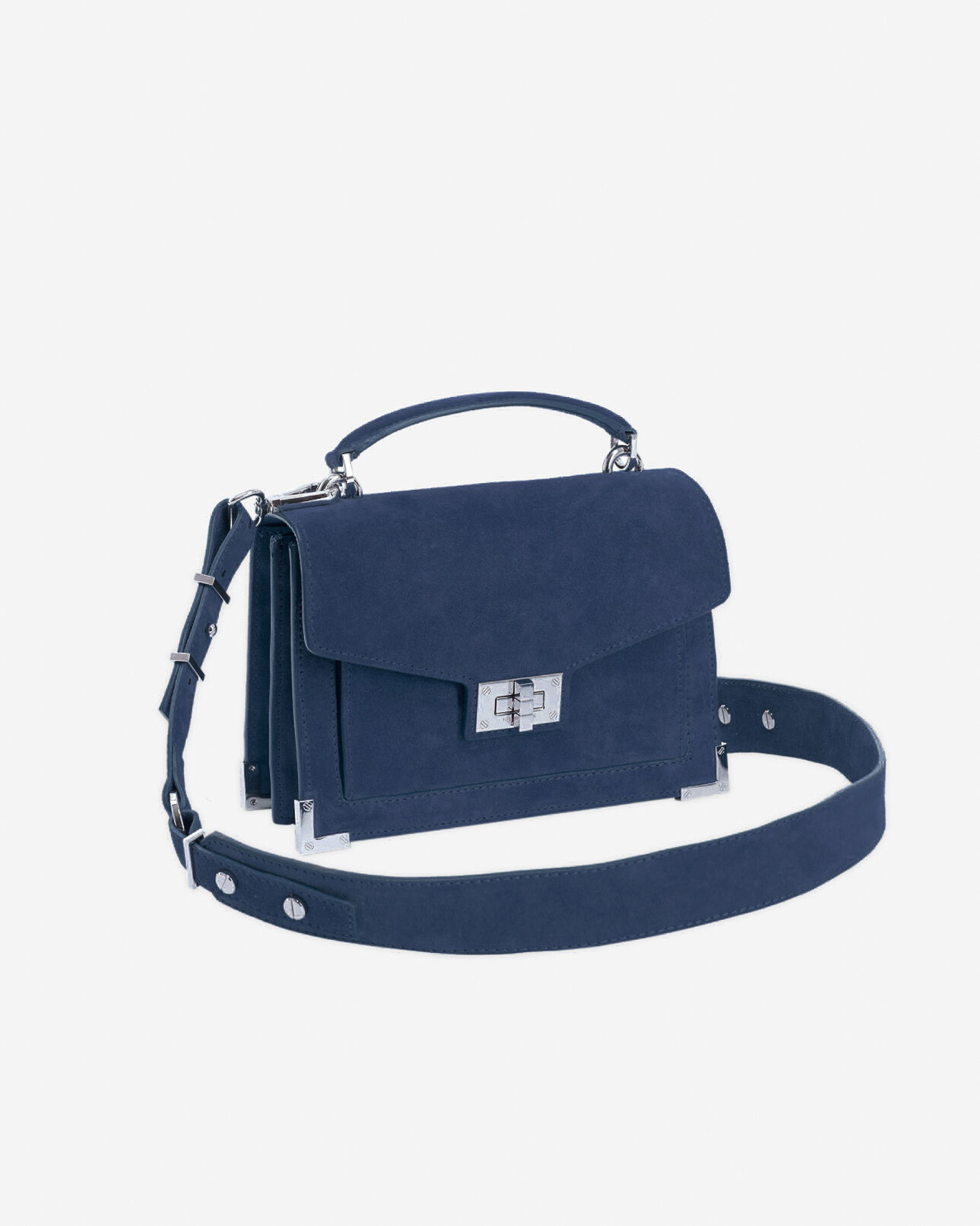 The Kooples WOMEN NAVY small emily bag in blue leather