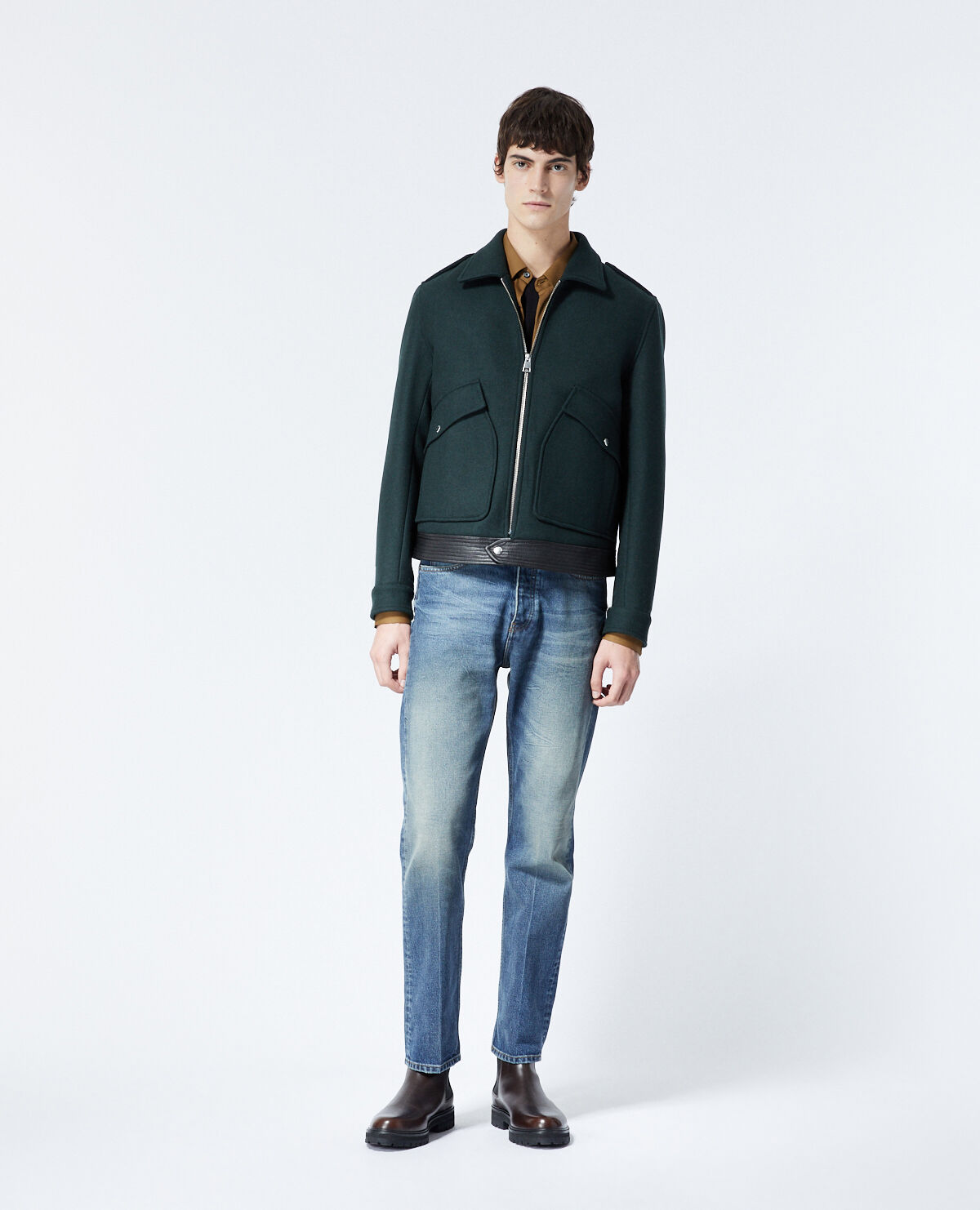 Dark green aviator jacket store