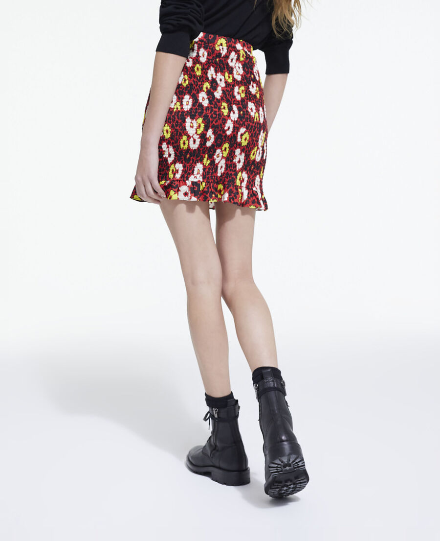 floral print short skirt