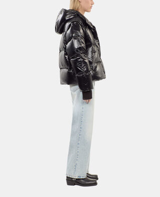 The Kooples WOMEN BLACK black down jacket with detachable sleeves