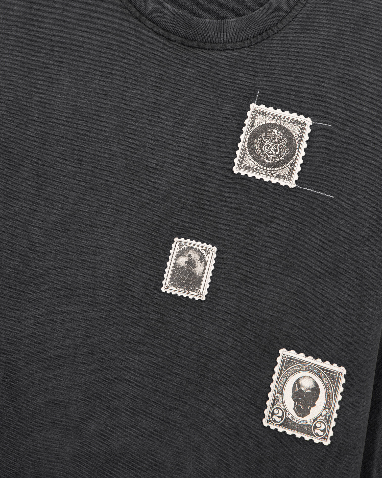 Sweatshirt avec patchs noir, BLACK WASHED, hi-res image number null