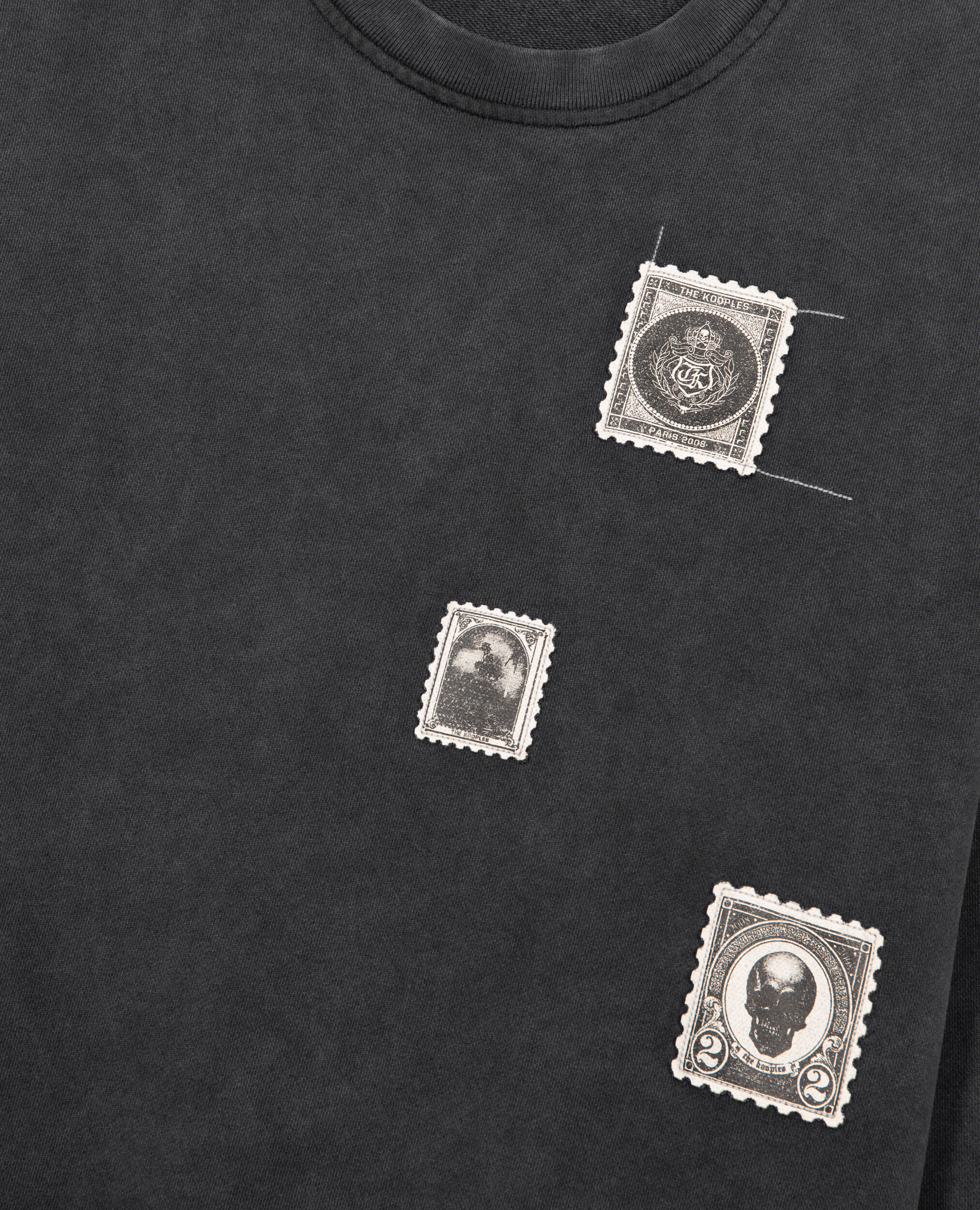 Sweatshirt avec patchs noir, BLACK WASHED, hi-res image number null