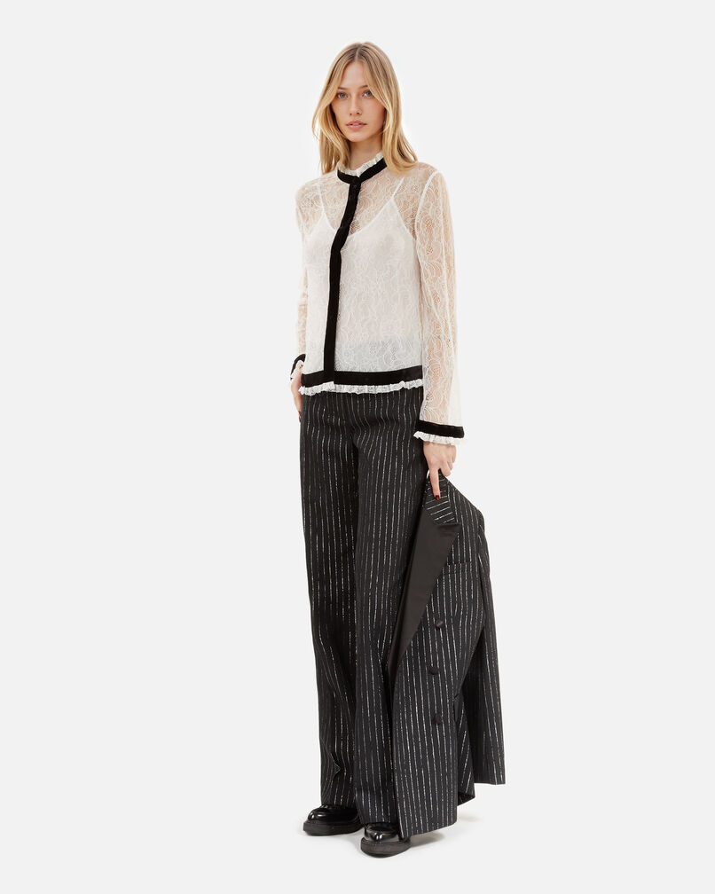 The Kooples WOMEN ECRU ecru lace shirt