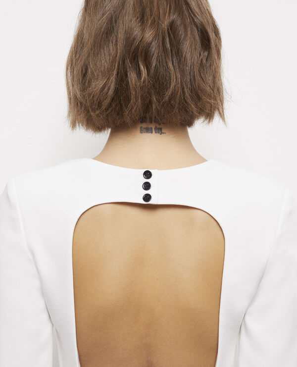 The Kooples DAMEN WHITE weißes kurzes kleid mit rüschen