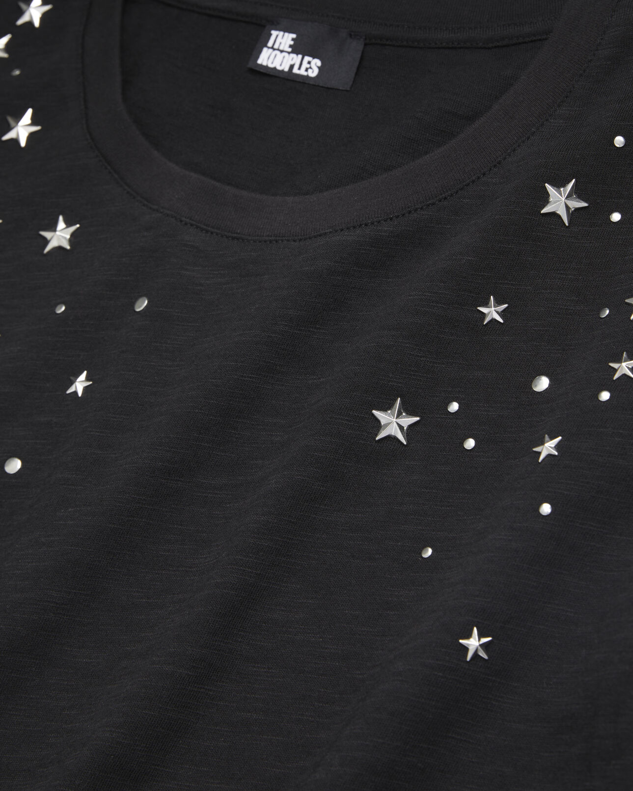 The Kooples FEMME BLACK t-shirt femme noir avec étoiles