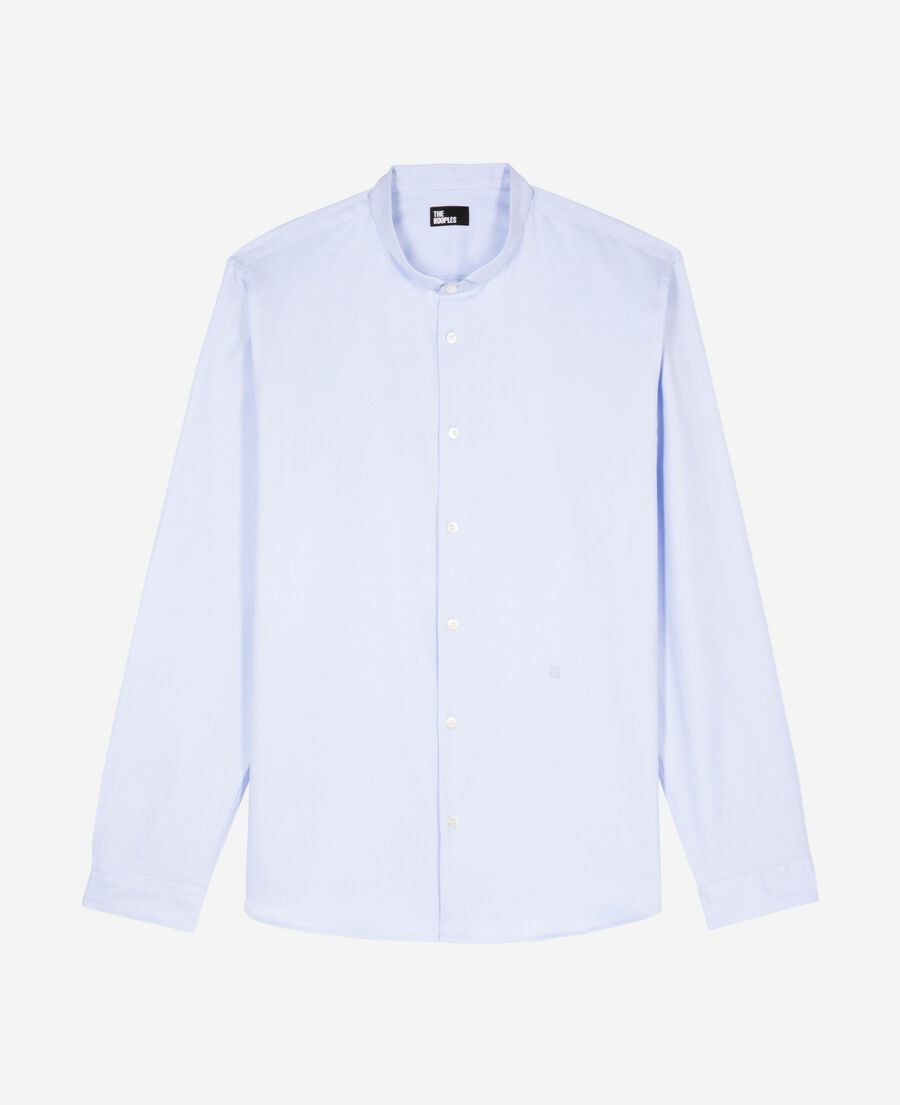 The Kooples HOMME BLUE chemise formelle col officier bleu ciel