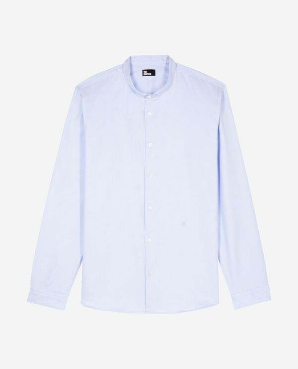 The Kooples HOMME BLUE chemise formelle col officier bleu ciel