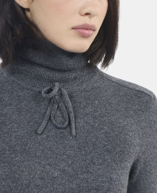 The Kooples F ANTHRACITE MELANGE grey cashmere sweater