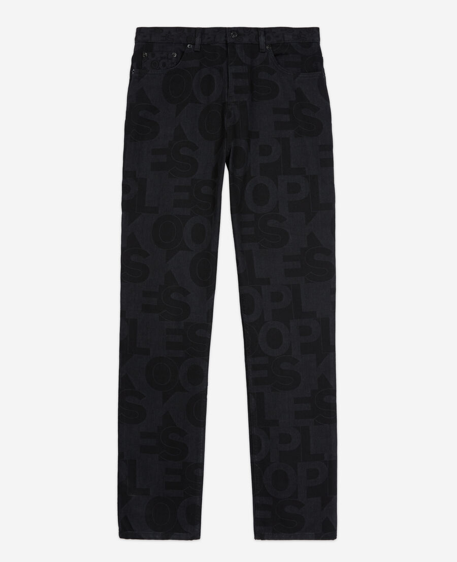 straight-cut jeans with the kooples logo