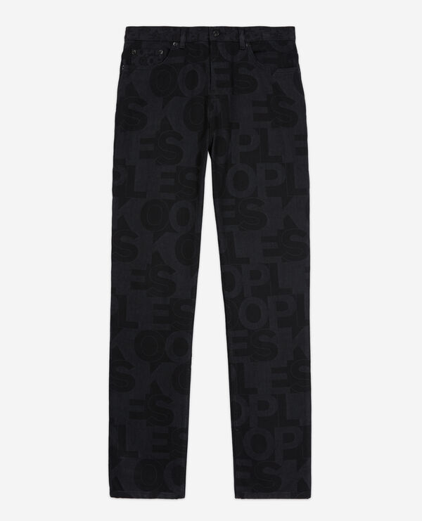 straight-cut jeans with the kooples logo