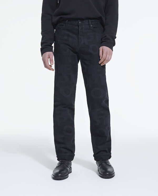 straight-cut jeans with the kooples logo