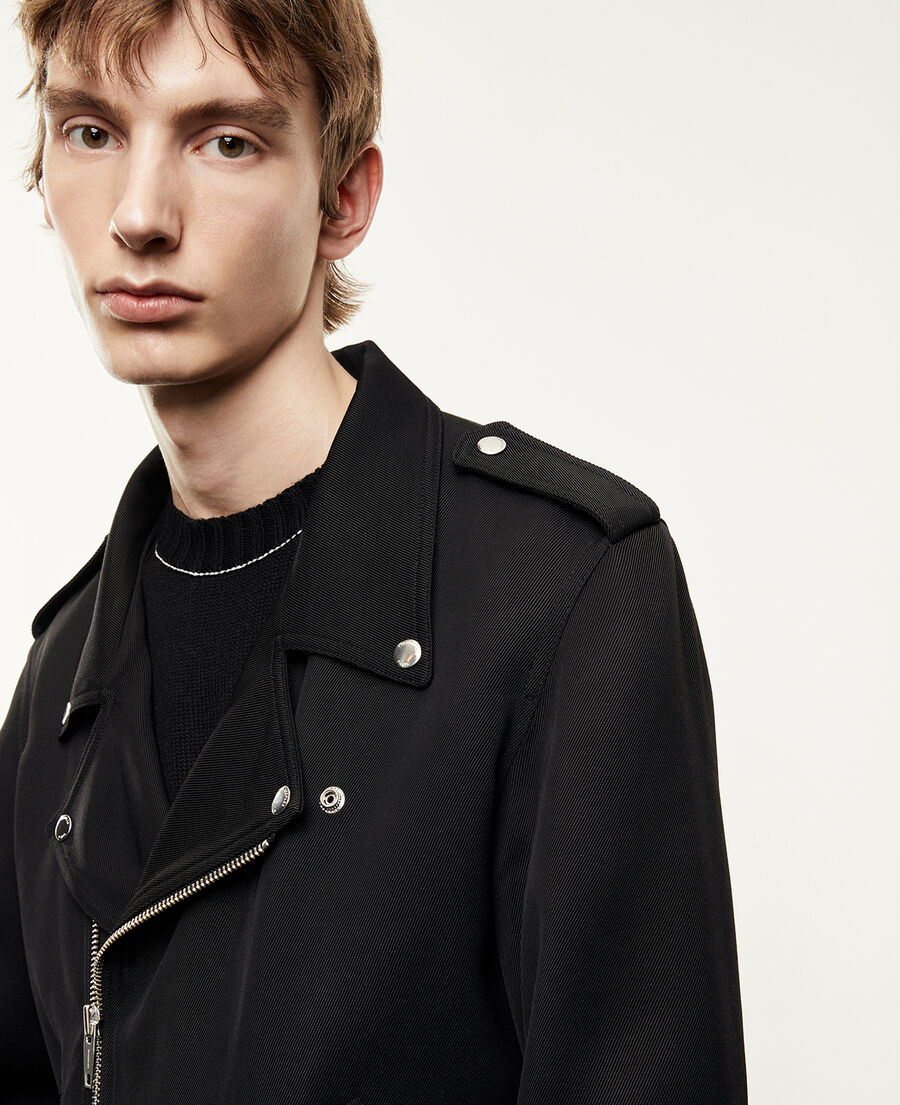 The Kooples HOMME BLACK blouson noir détails zippés