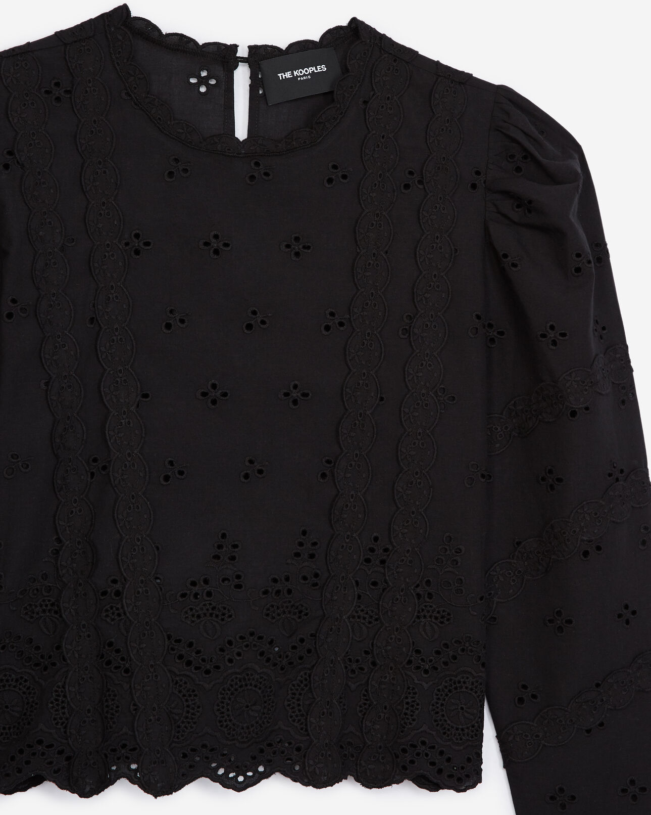 The Kooples WOMEN BLACK black top with long sleeves
