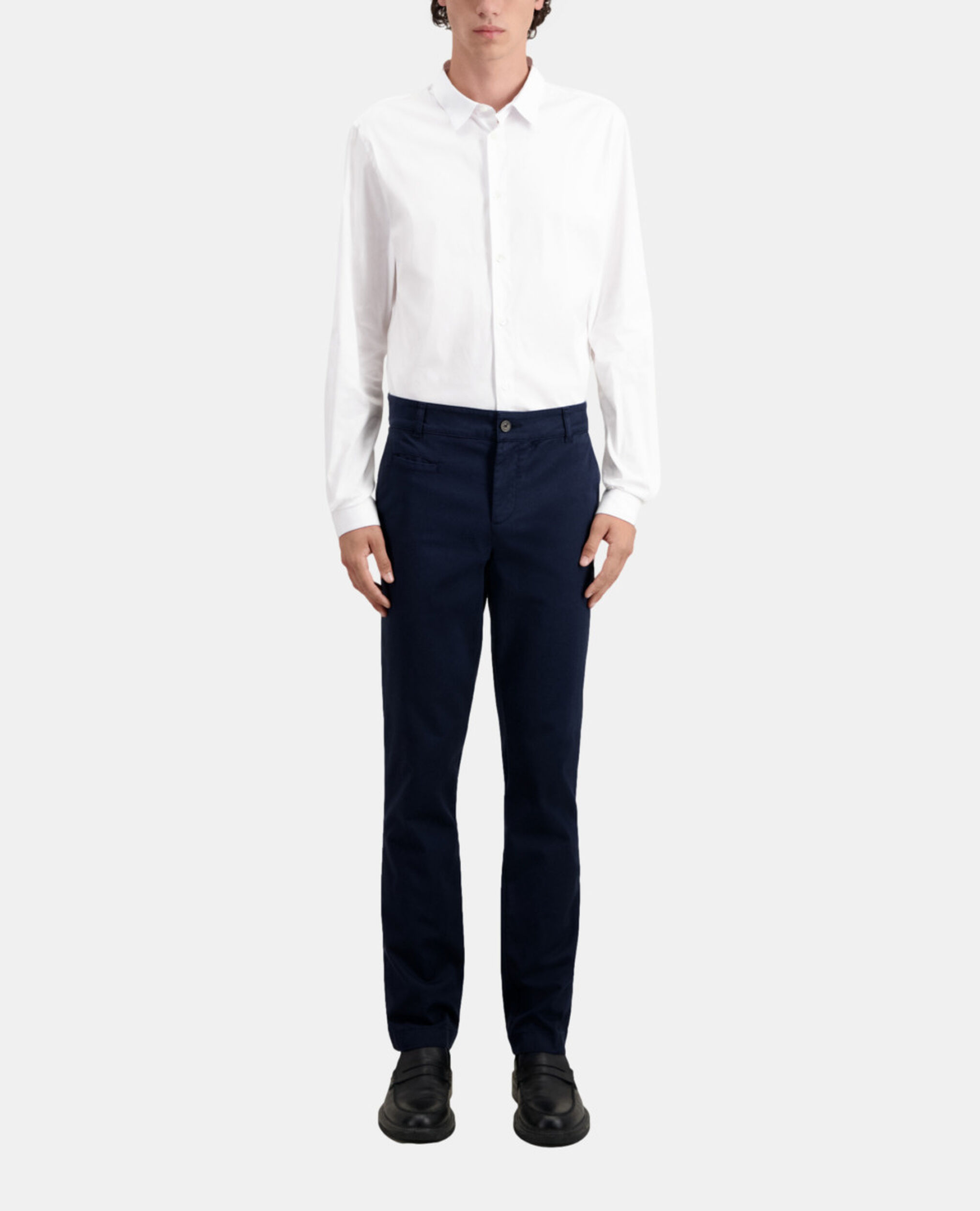 Navy blue chinos, NAVY, hi-res image number null