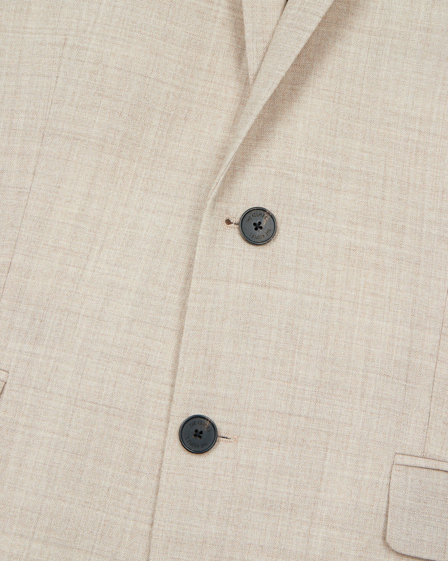 Beige wool suit fitted jacket, BEIGE, hi-res image number null