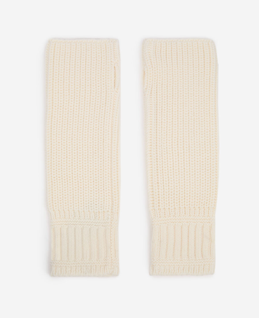 The Kooples FEMME ECRU mitaines en laine écrue