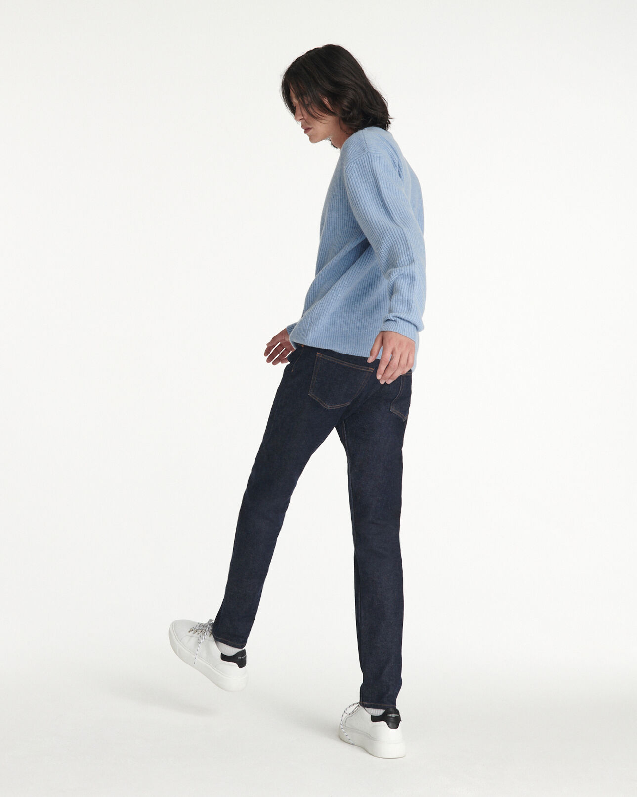 The Kooples HOMBRE BABY BLUE jersey azul cielo lana cuello redondo