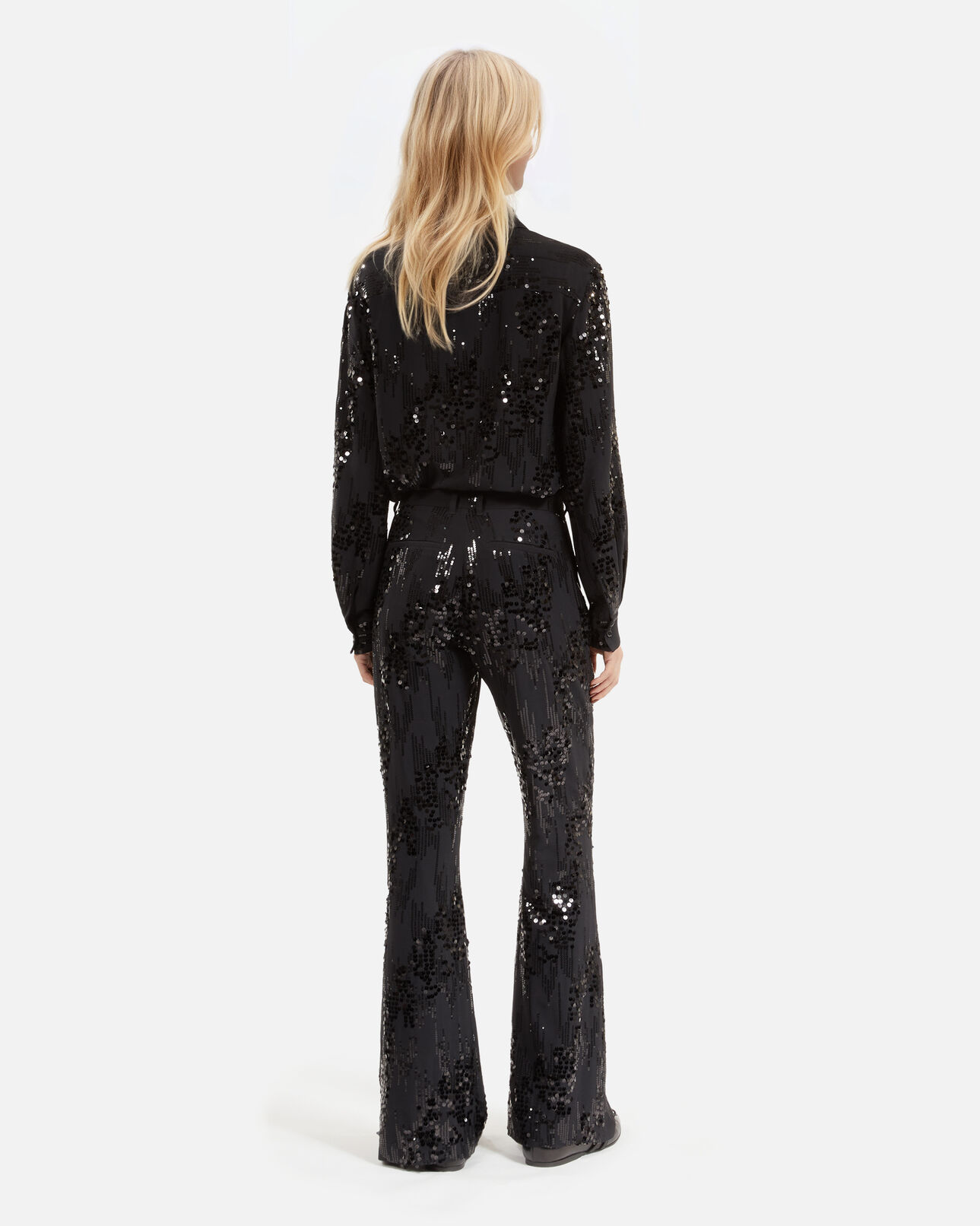 The Kooples DAMEN BLACK schlaghose mit pailletten schwarz
