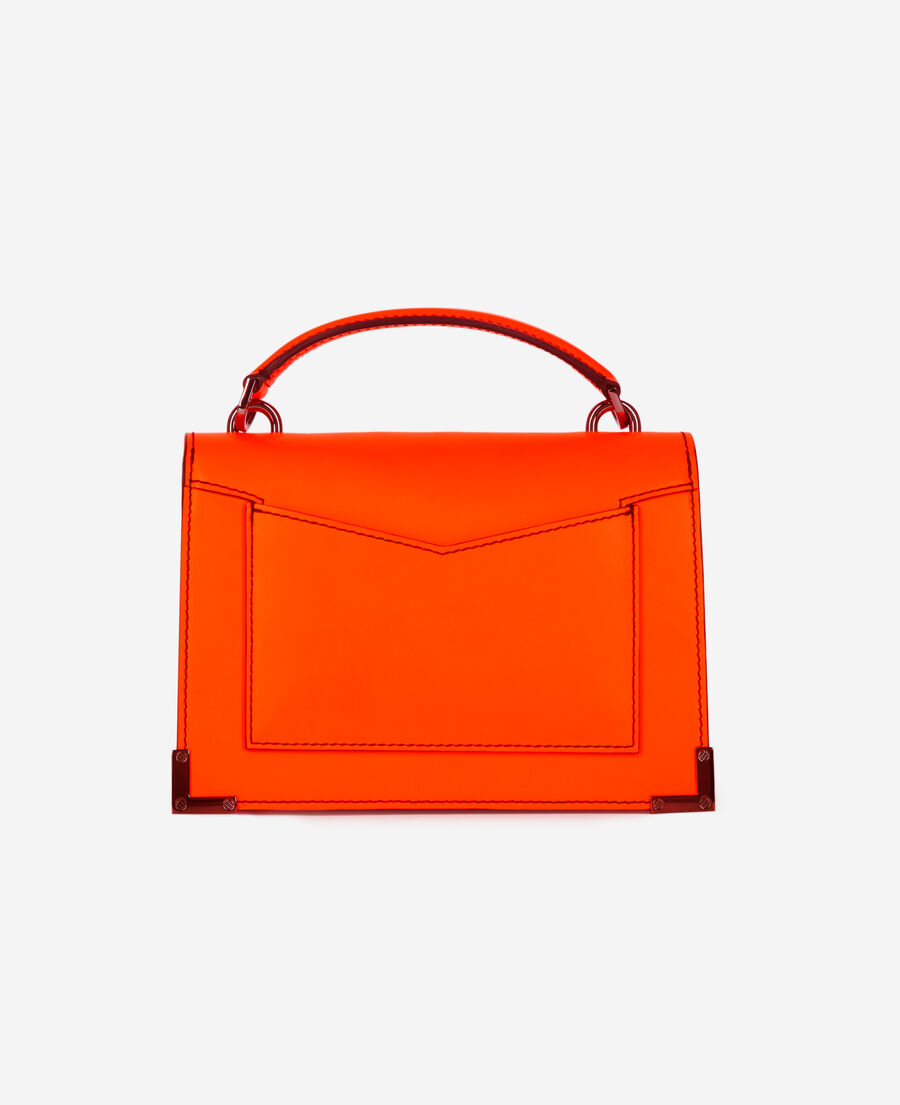 sac emily small en cuir orange