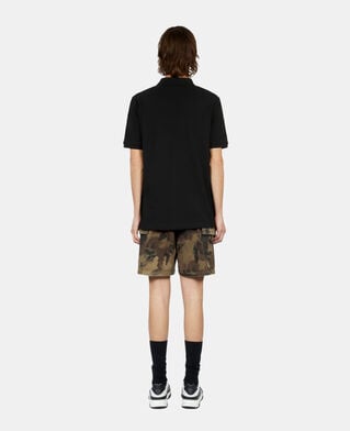 The Kooples MEN BLACK black pique cotton polo t-shirt