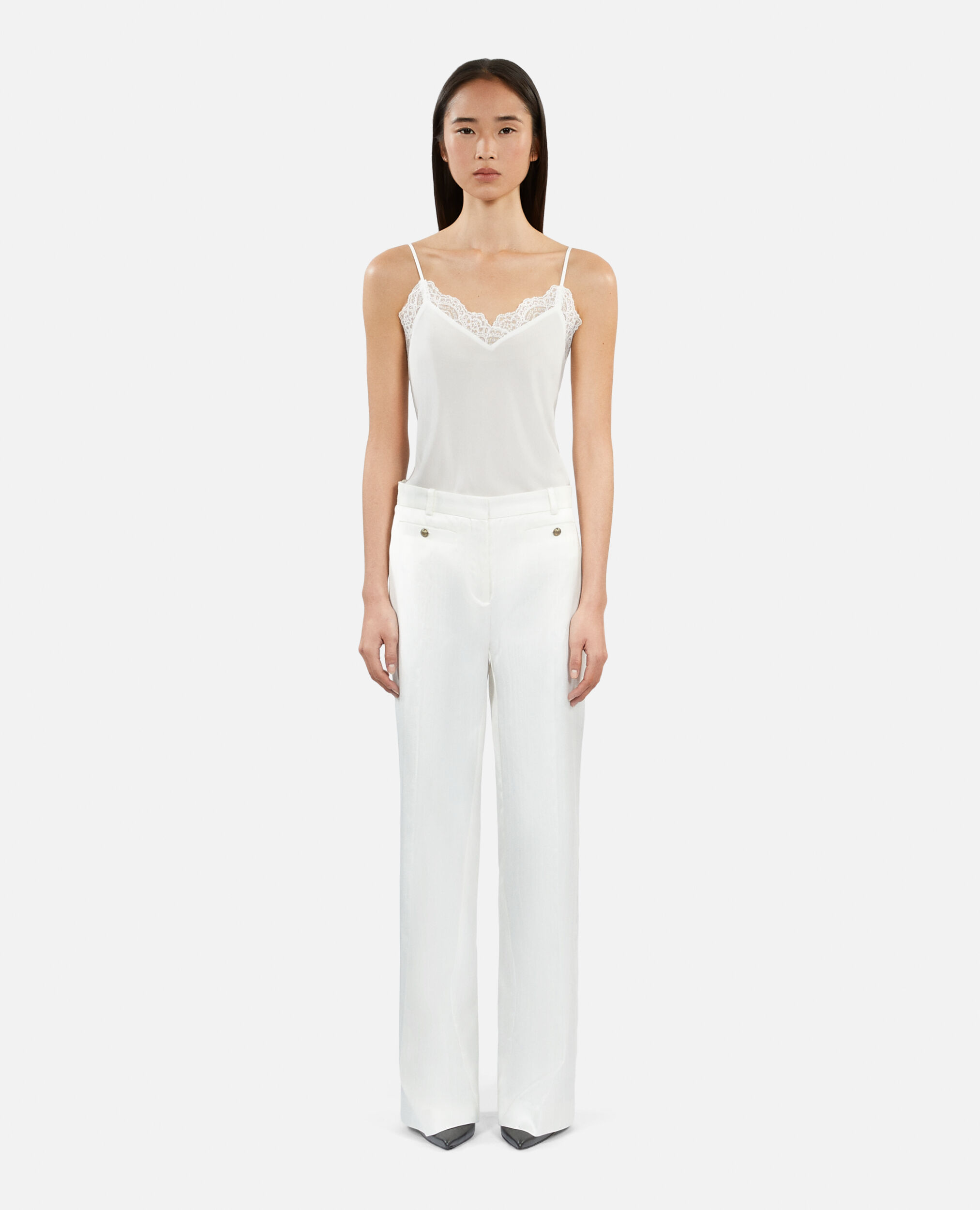 White suit trousers, WHITE, hi-res image number null