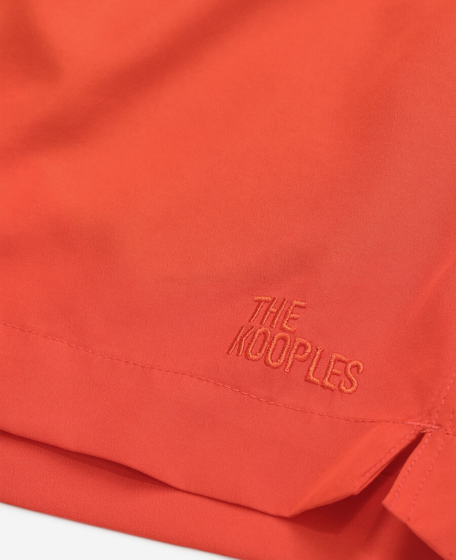 short de bain orange avec logo