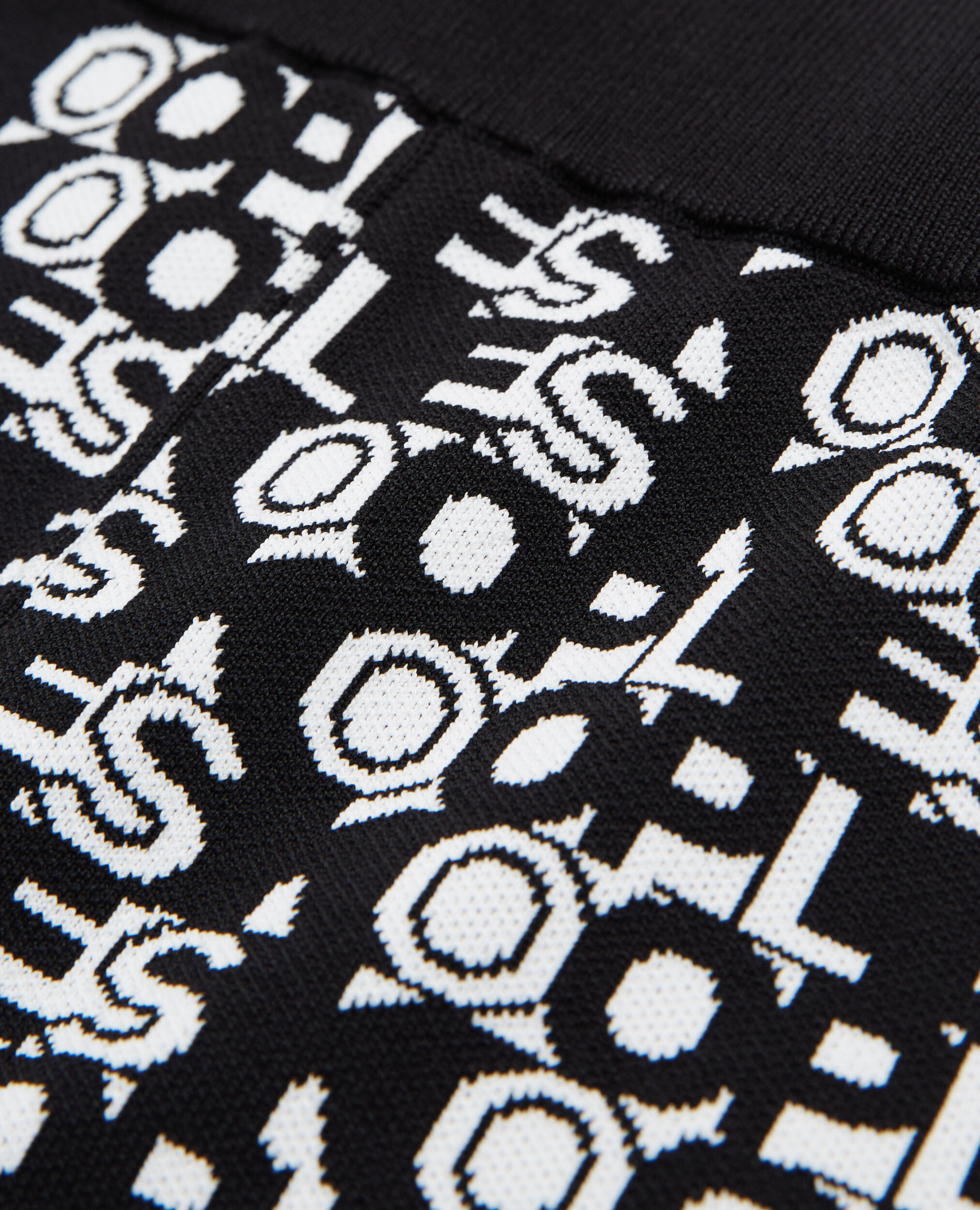 Pantalones cortos tipo ciclista punto logotipo, BLACK WHITE, hi-res image number null