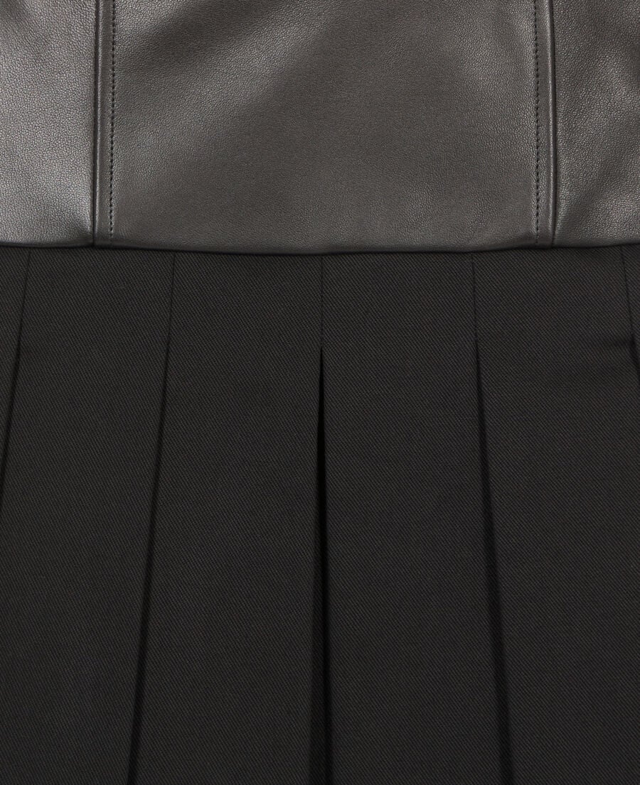 The Kooples FEMME BLACK robe bustier courte noire