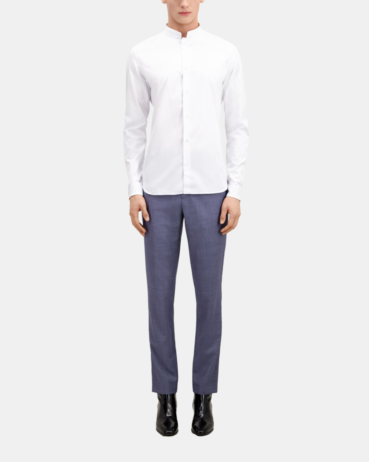 The Kooples HERREN BLUE WHITE blaues hemd aus baumwolle